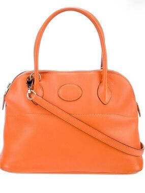 Hermès Bolide 27 iconic Swift leather, palladium-plated hardware oval leather